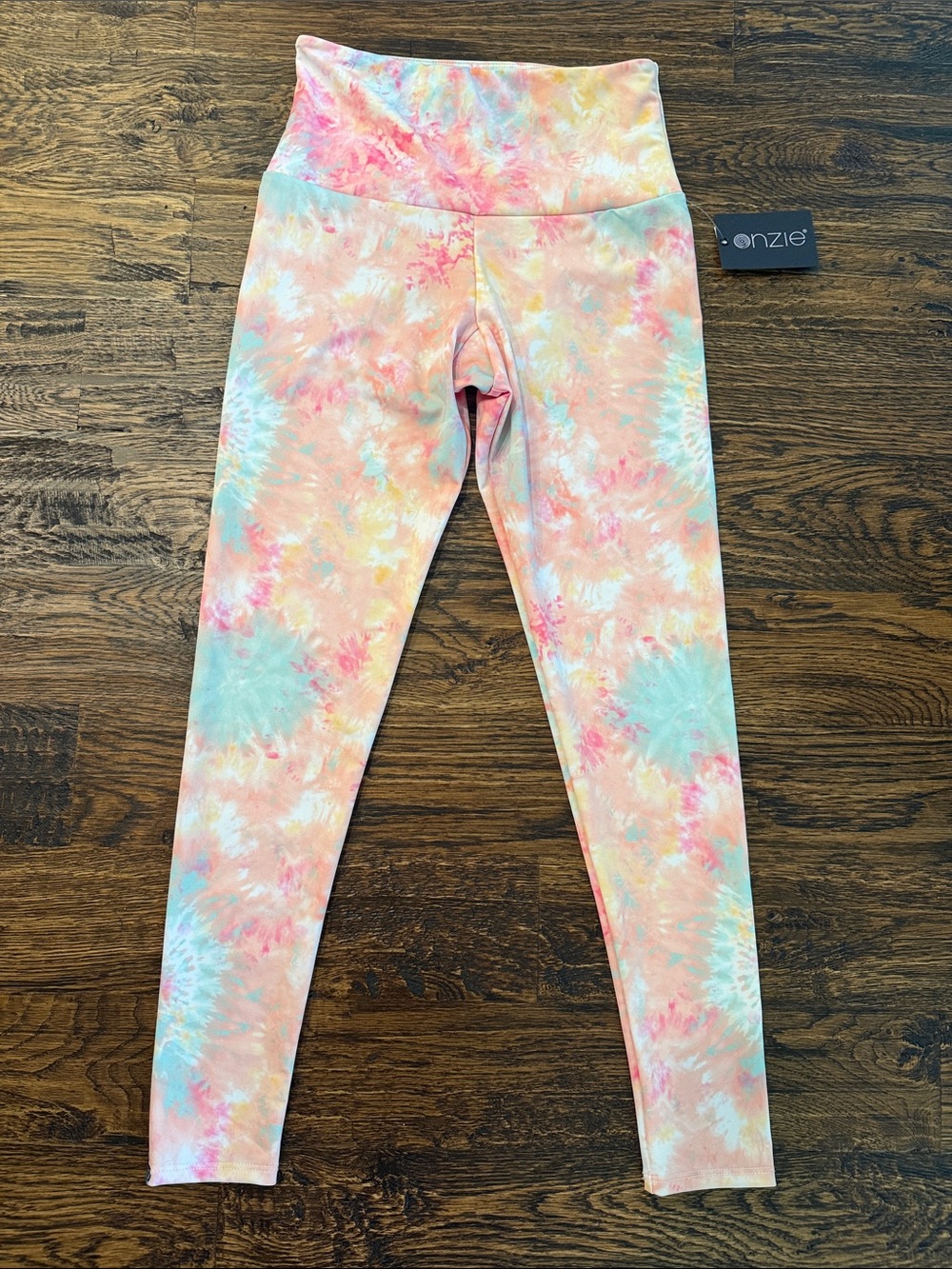 NWT Onzie Pastel Tie-Dye Leggings - Coral, Mint, Yellow, Pink